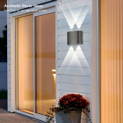 Brilagi - Applique da esterno FLAREBOX LED/4W/230V antracite IP65