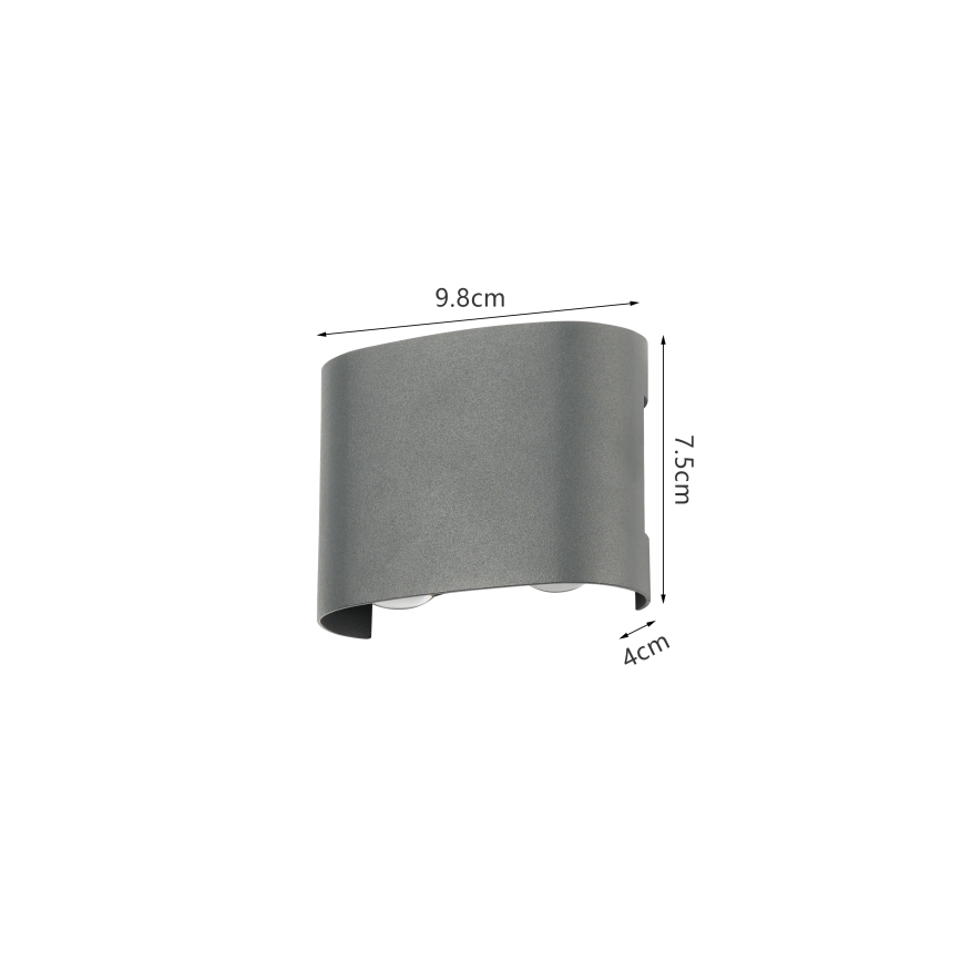 Brilagi - Applique da esterno FLAREBOX LED/4W/230V antracite IP65