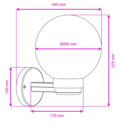 Brilagi - Applique da esterno HARBOR 1xE27/40W/230V IP33 antracite/bianco