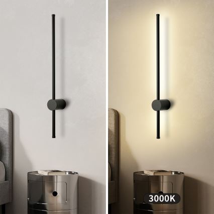 Brilagi - Applique da parete LED per esterni AURA LED/12W/230V 3000K IP54 65 cm nera