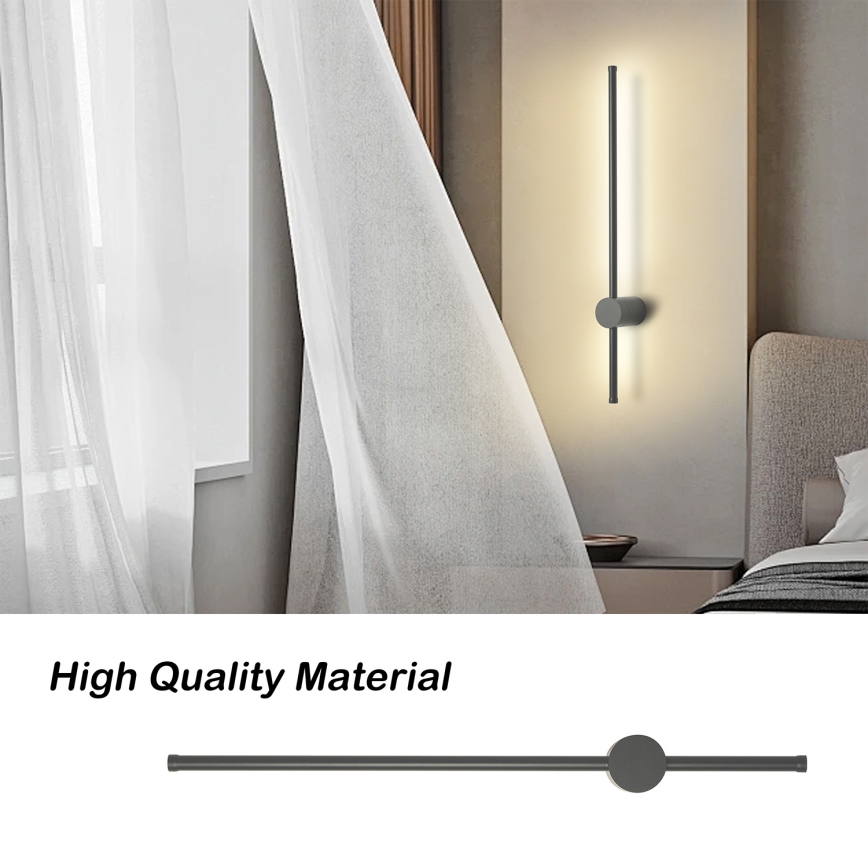 Brilagi - LED Lampada da parete per esterni AURA LED/12W/230V 4000K IP54 65 cm antracite
