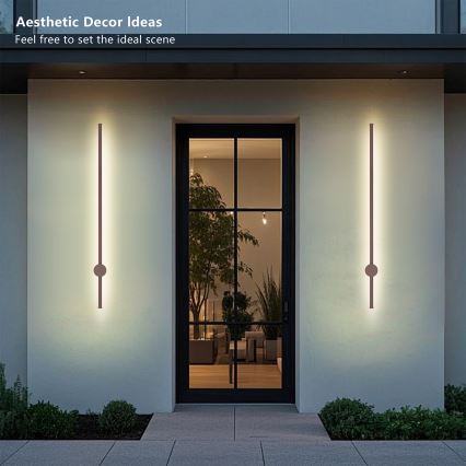 Brilagi - Applique da esterno LED AURA LED/20W/230V 3000K IP54 97 cm marrone CRI 90