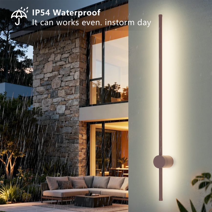 Brilagi - Applique da esterno LED AURA LED/20W/230V 3000K IP54 97 cm marrone CRI 90