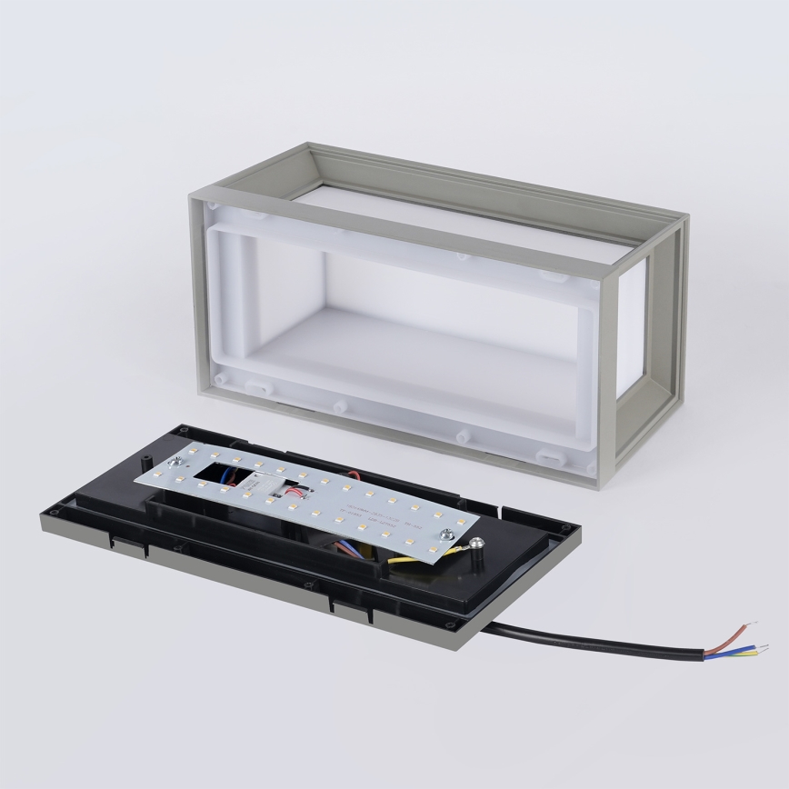 Brilagi - Applique LED da esterno con sensore PARKER LED/12W/230V grigio IP44