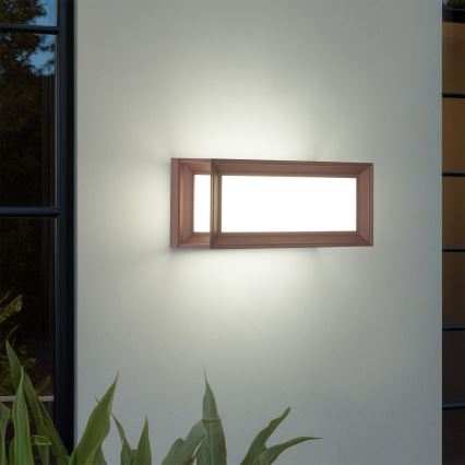 Brilagi - Applique da esterno a LED con sensore PARKER LED/12W/230V marrone IP44