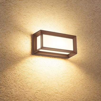 Brilagi - Applique da esterno a LED con sensore PARKER LED/12W/230V marrone IP44