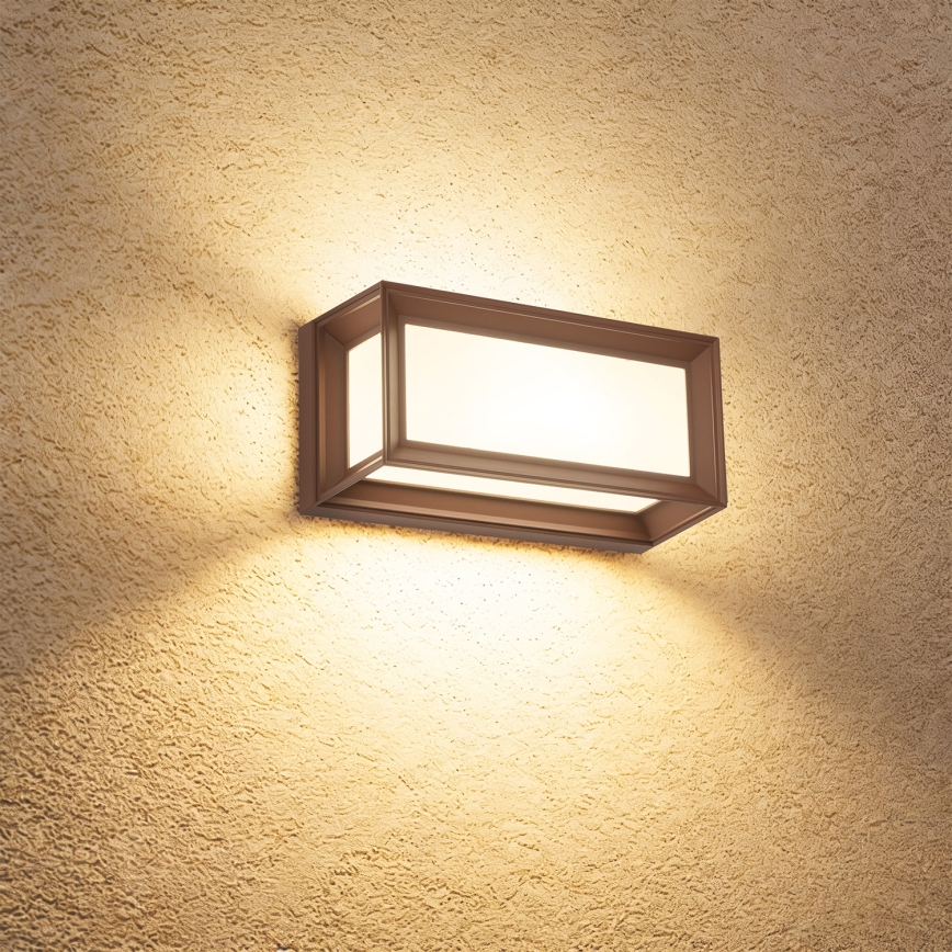 Brilagi - Applique da esterno a LED con sensore PARKER LED/12W/230V marrone IP44