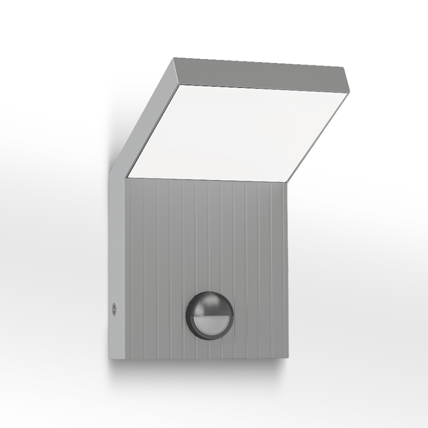 Brilagi - Applique da esterno con sensore RIANO LED/8W/230V argento IP65