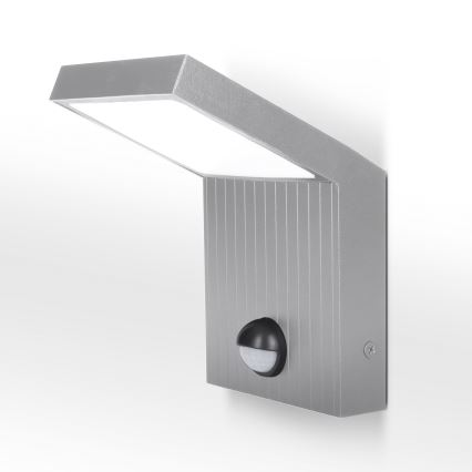 Brilagi - Applique da esterno con sensore RIANO LED/8W/230V argento IP65