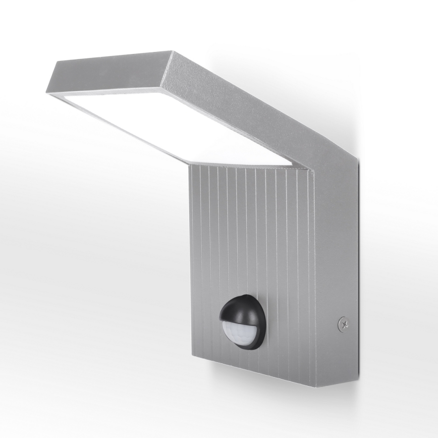 Brilagi - Applique da esterno con sensore RIANO LED/8W/230V argento IP65
