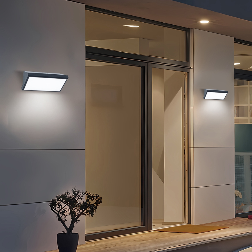 Brilagi - Applique da esterno LED con sensore TRIANGLE LED/20W/230V antracite IP65