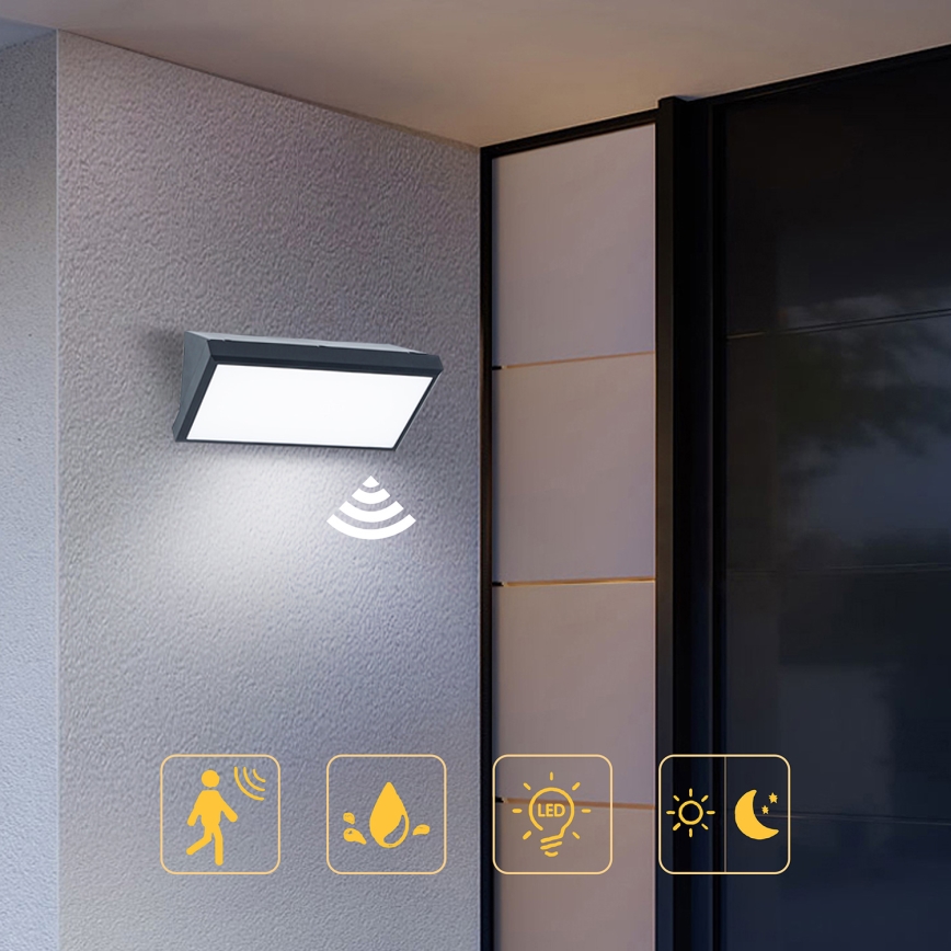 Brilagi - Applique da esterno LED con sensore TRIANGLE LED/20W/230V antracite IP65