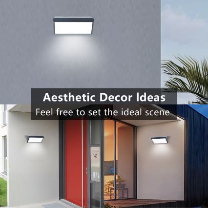 Brilagi - Applique da esterno LED con sensore TRIANGLE LED/20W/230V antracite IP65