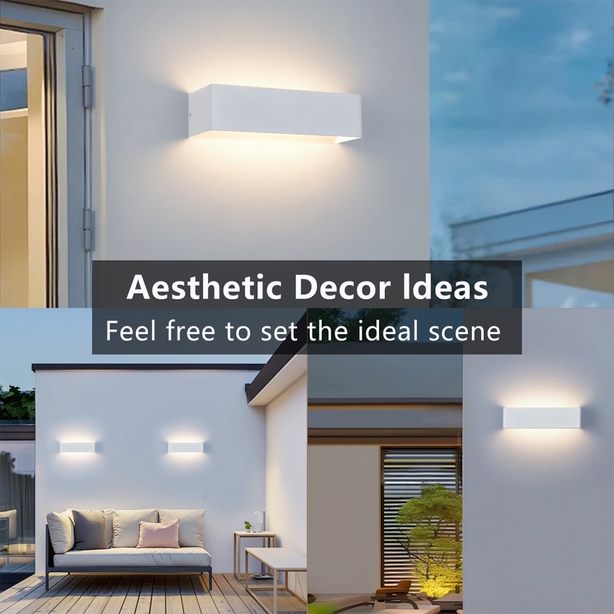 Brilagi - Applique da esterno LED DONNANI LED/12W/230V bianca IP44