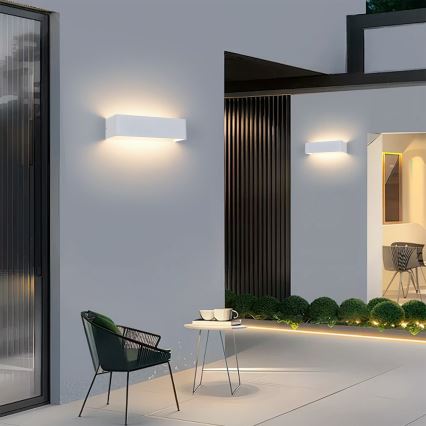 Brilagi - Applique da esterno LED DONNANI LED/12W/230V bianca IP44