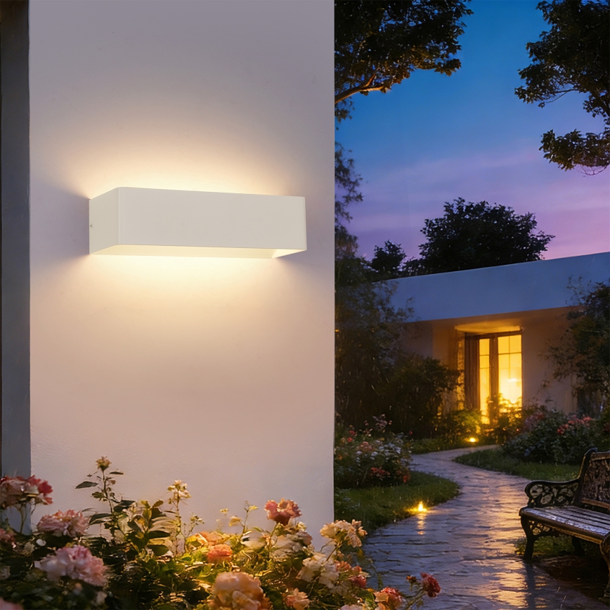Brilagi - Applique da esterno LED DONNANI LED/12W/230V bianca IP44