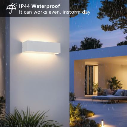 Brilagi - Applique da esterno LED DONNANI LED/12W/230V bianca IP44