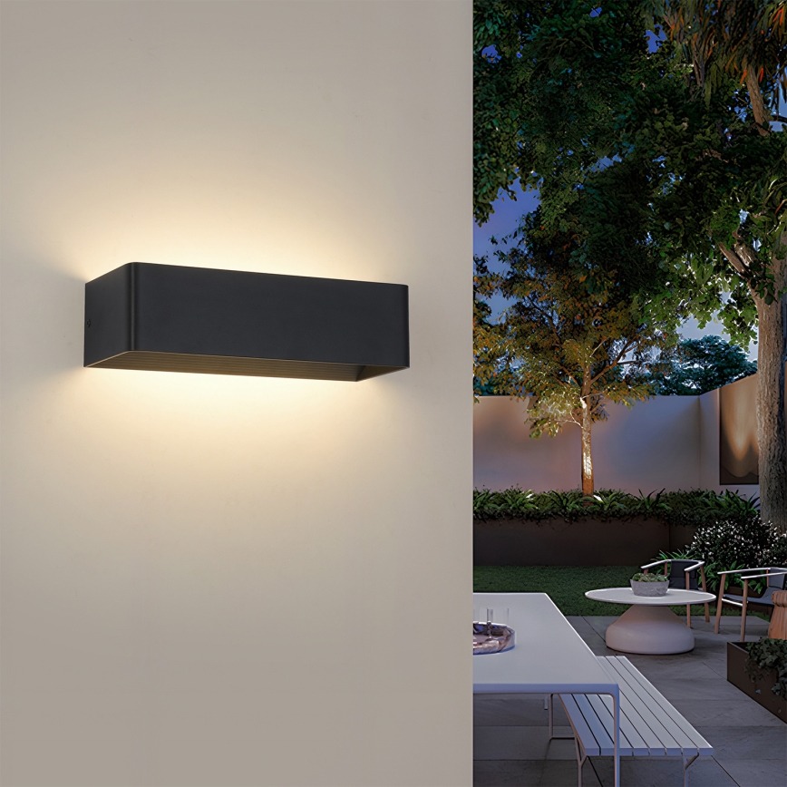 Brilagi - Applique da esterno LED DONNANI LED/12W/230V nero IP44