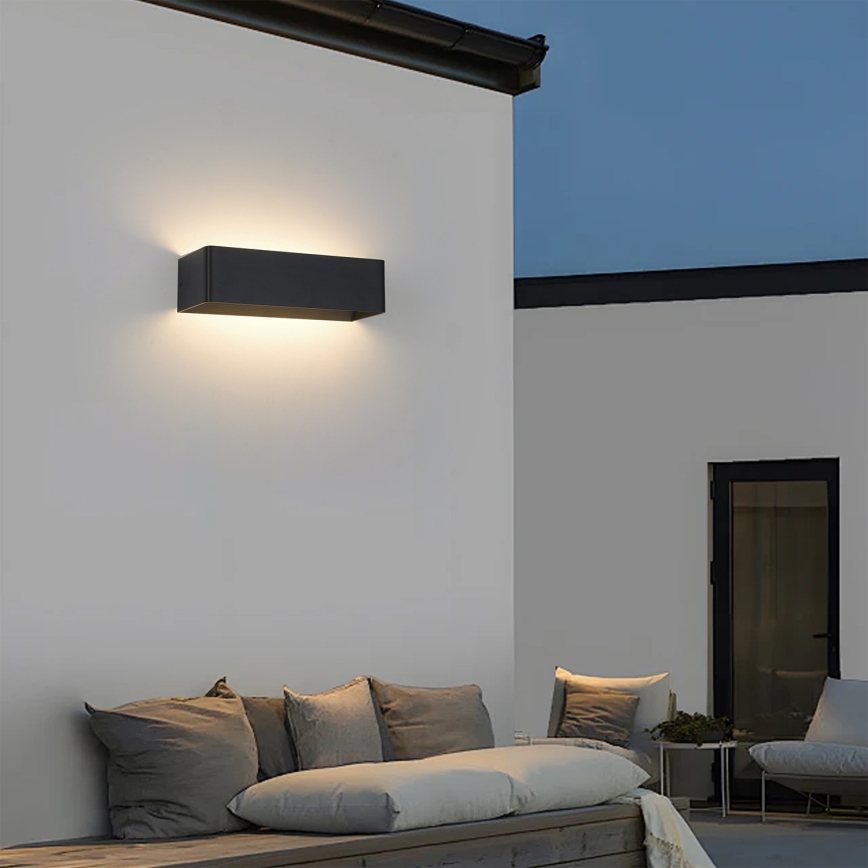 Brilagi - Applique da esterno LED DONNANI LED/12W/230V nero IP44