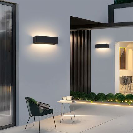 Brilagi - Applique da esterno LED DONNANI LED/12W/230V nero IP44