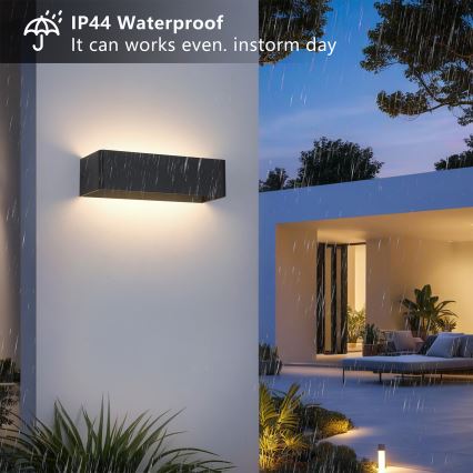 Brilagi - Applique da esterno LED DONNANI LED/12W/230V nero IP44