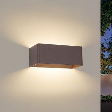 Brilagi - Applique da esterno LED DONNANI LED/7W/230V 20 cm marrone IP44