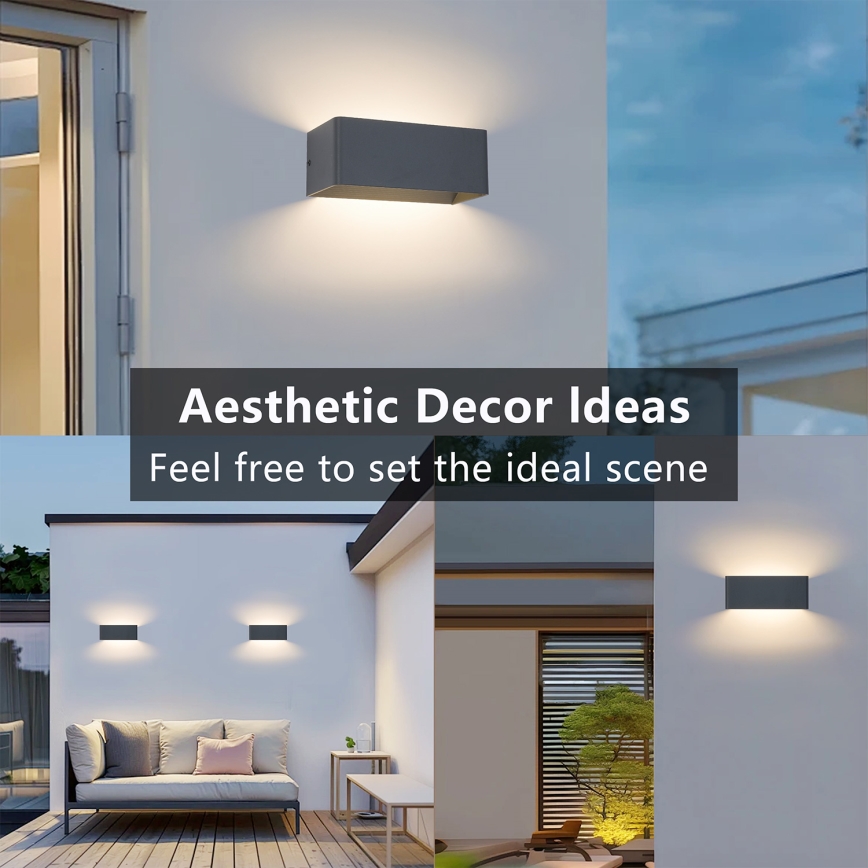 Brilagi - Applique da esterno LED DONNANI LED/7W/230V antracite IP44