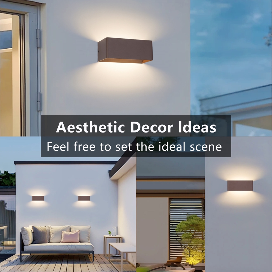 Brilagi - Applique da esterno LED DONNANI LED/7W/230V marrone IP44
