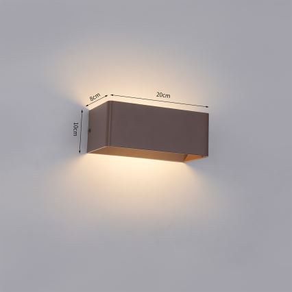 Brilagi - Applique da esterno LED DONNANI LED/7W/230V marrone IP44