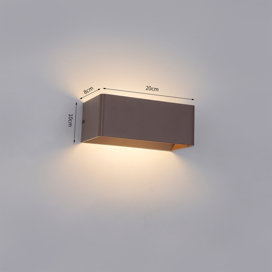Brilagi - Applique da esterno LED DONNANI LED/7W/230V marrone IP44