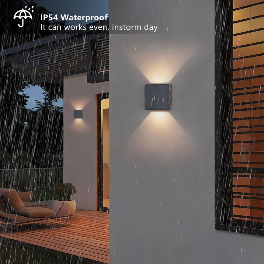 Brilagi - Applique da esterno LED DOUBLERAY LED/6W/230V antracite IP54