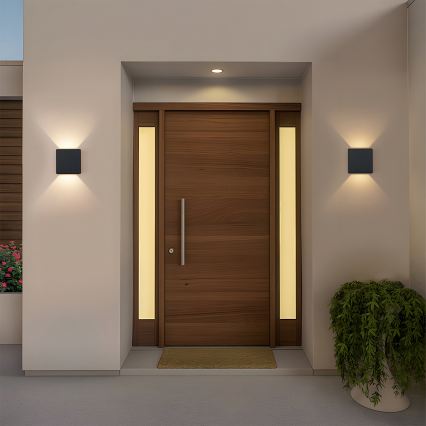 Brilagi - Applique da esterno LED DOUBLERAY LED/6W/230V nero IP54