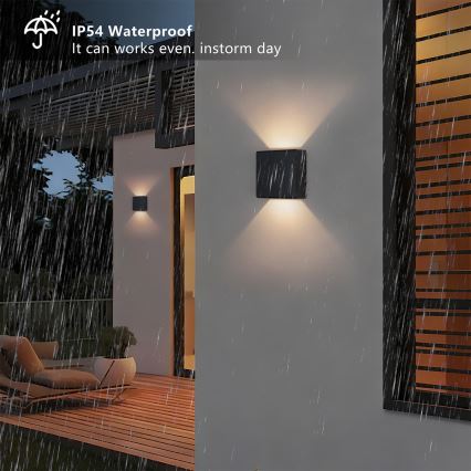 Brilagi - Applique da esterno LED DOUBLERAY LED/6W/230V nero IP54