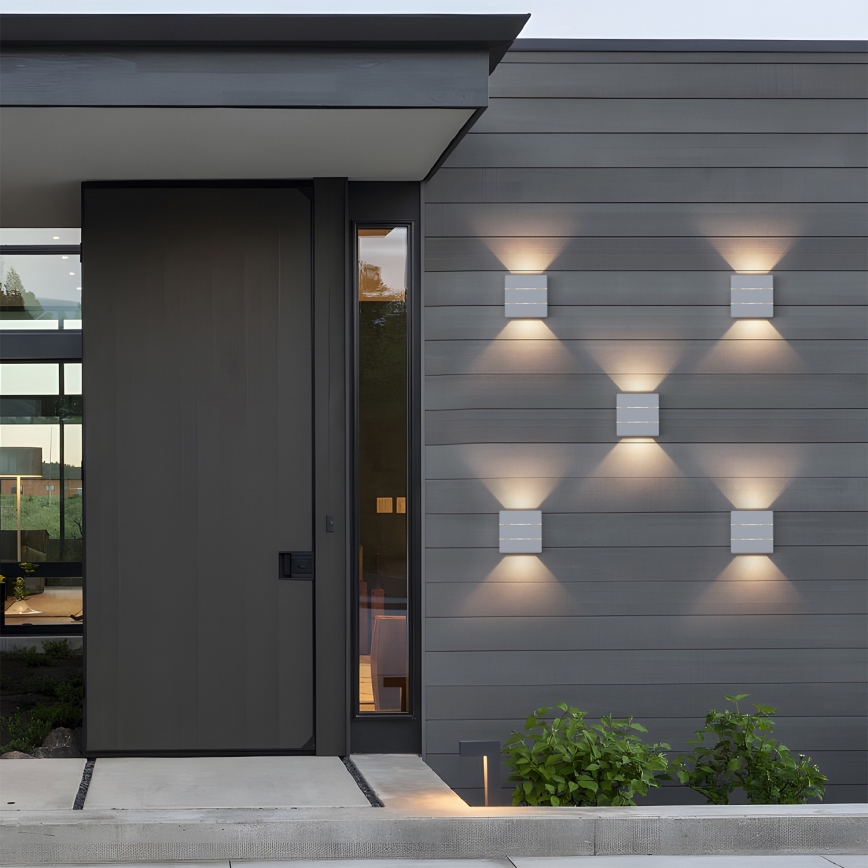 Brilagi - Applique da esterno LED DOUBLERAY LINE LED/6W/230V bianca IP54