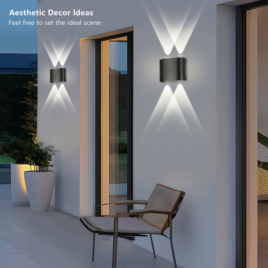 Brilagi - Applique da esterno LED FLAREBOX LED/4W/230V nera IP65