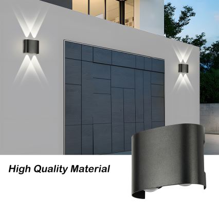 Brilagi - Applique da esterno LED FLAREBOX LED/4W/230V nera IP65