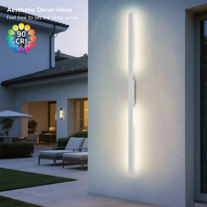 Brilagi - Applique da esterno LED LUNA LED/30W/230V 3000K IP65 150 cm bianco CRI 90