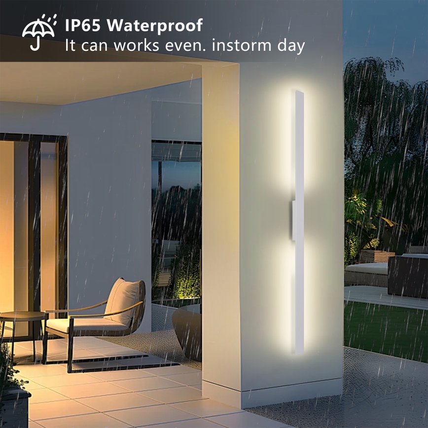 Brilagi - Applique da esterno LED LUNA LED/30W/230V 3000K IP65 150 cm bianco CRI 90