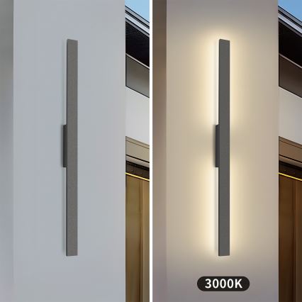 Brilagi - Lampada da parete LED per esterni LUNA LED/24W/230V 3000K IP65 100 cm antracite CRI 90