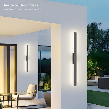 Brilagi - Applique da esterno LED LUNA LED/24W/230V 4000K IP65 100 cm antracite CRI 90