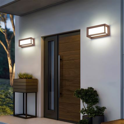 Brilagi - Applique LED da esterno PARKER LED/12W/230V 3000/4500/6000K marrone IP44