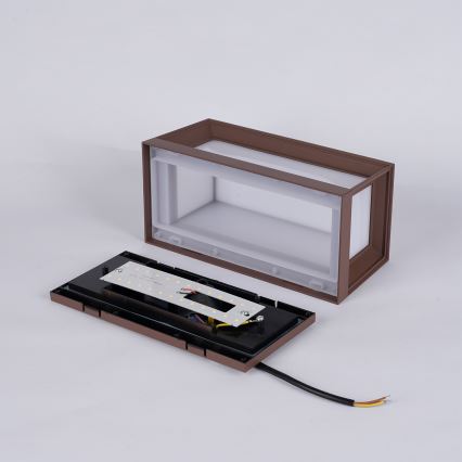 Brilagi - Applique LED da esterno PARKER LED/12W/230V 3000/4500/6000K marrone IP44