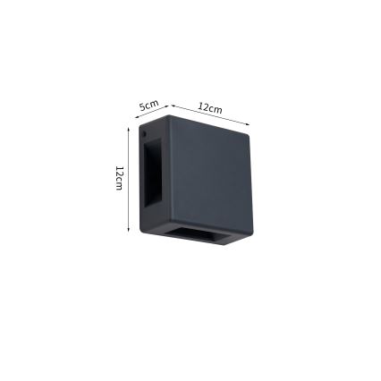 Brilagi - Applique da esterno LED QUADRAY LED/6W/230V antracite IP54