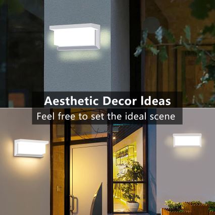 Brilagi - LED RGBW applique da esterno dimmerabile BRICKY 1xE27/15W/230V 2700-6500K IP54 bianco