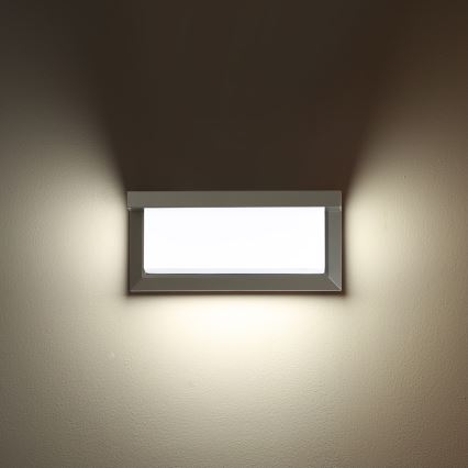 Brilagi - Applique da esterno LED RGBW dimmerabile BRICKY 1xE27/15W/230V 2700-6500K IP54 grigio