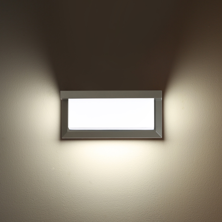 Brilagi - Applique da esterno LED RGBW dimmerabile BRICKY 1xE27/15W/230V 2700-6500K IP54 grigio