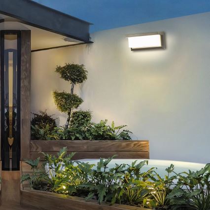 Brilagi - Applique da esterno LED RGBW dimmerabile BRICKY 1xE27/15W/230V 2700-6500K IP54 grigio