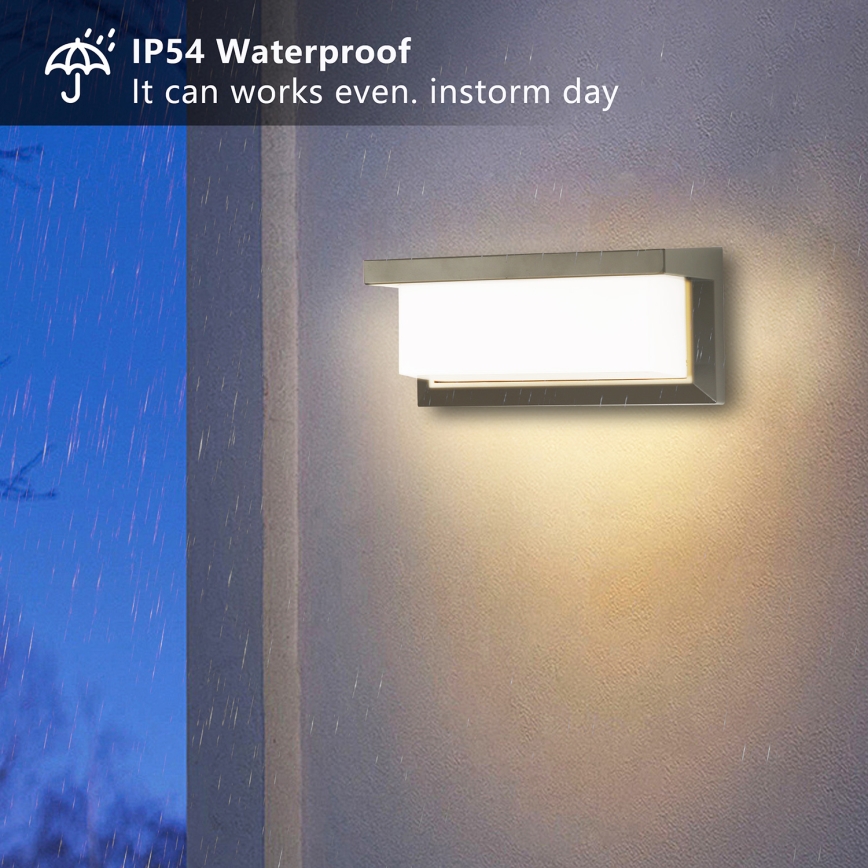 Brilagi - Applique da esterno LED RGBW dimmerabile BRICKY 1xE27/15W/230V 2700-6500K IP54 grigio