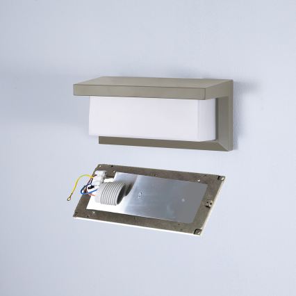Brilagi - Applique da esterno LED RGBW dimmerabile BRICKY 1xE27/15W/230V 2700-6500K IP54 grigio