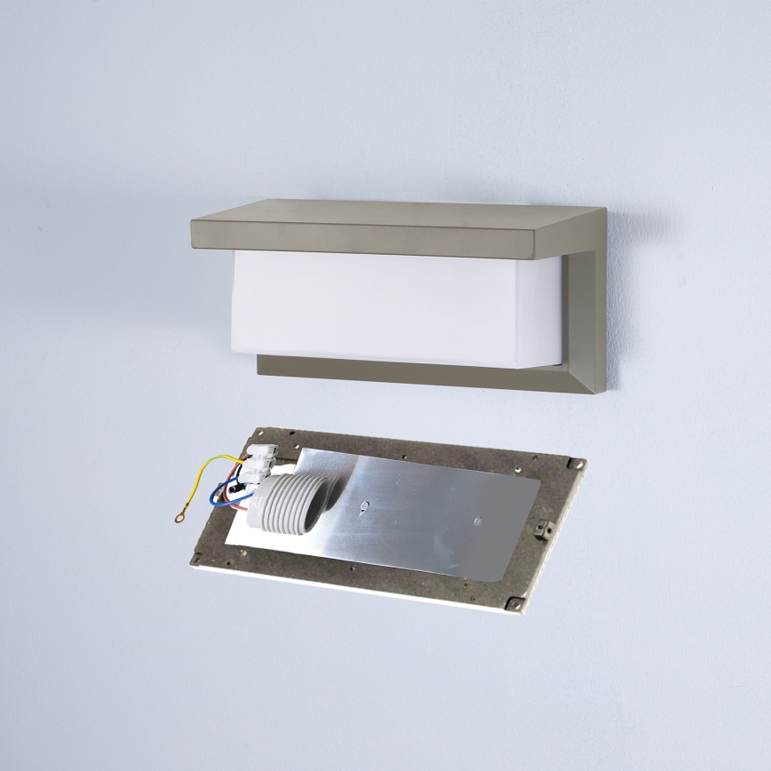 Brilagi - Applique da esterno LED RGBW dimmerabile BRICKY 1xE27/15W/230V 2700-6500K IP54 grigio